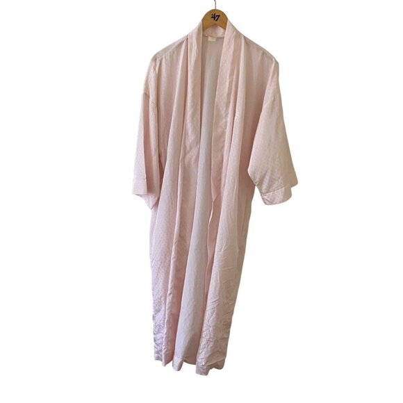 Christian Dior Other - Vintage Christian Dior Women's Pink Embroidered Long Sleeve Bath Robe - L/XL